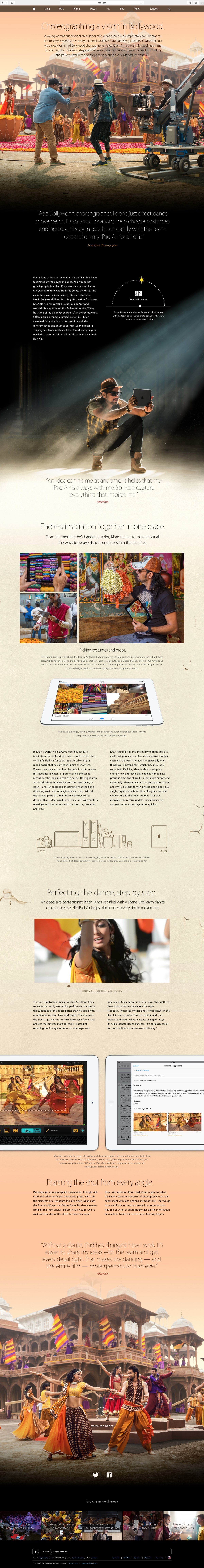 iPad Air ‘Your Verse’ — Bollywood choreographer story, full page