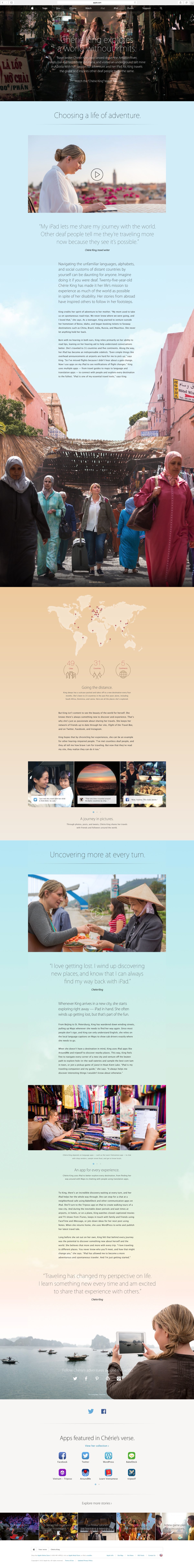 iPad Air ‘Your Verse’ — a deaf traveller's story, full page