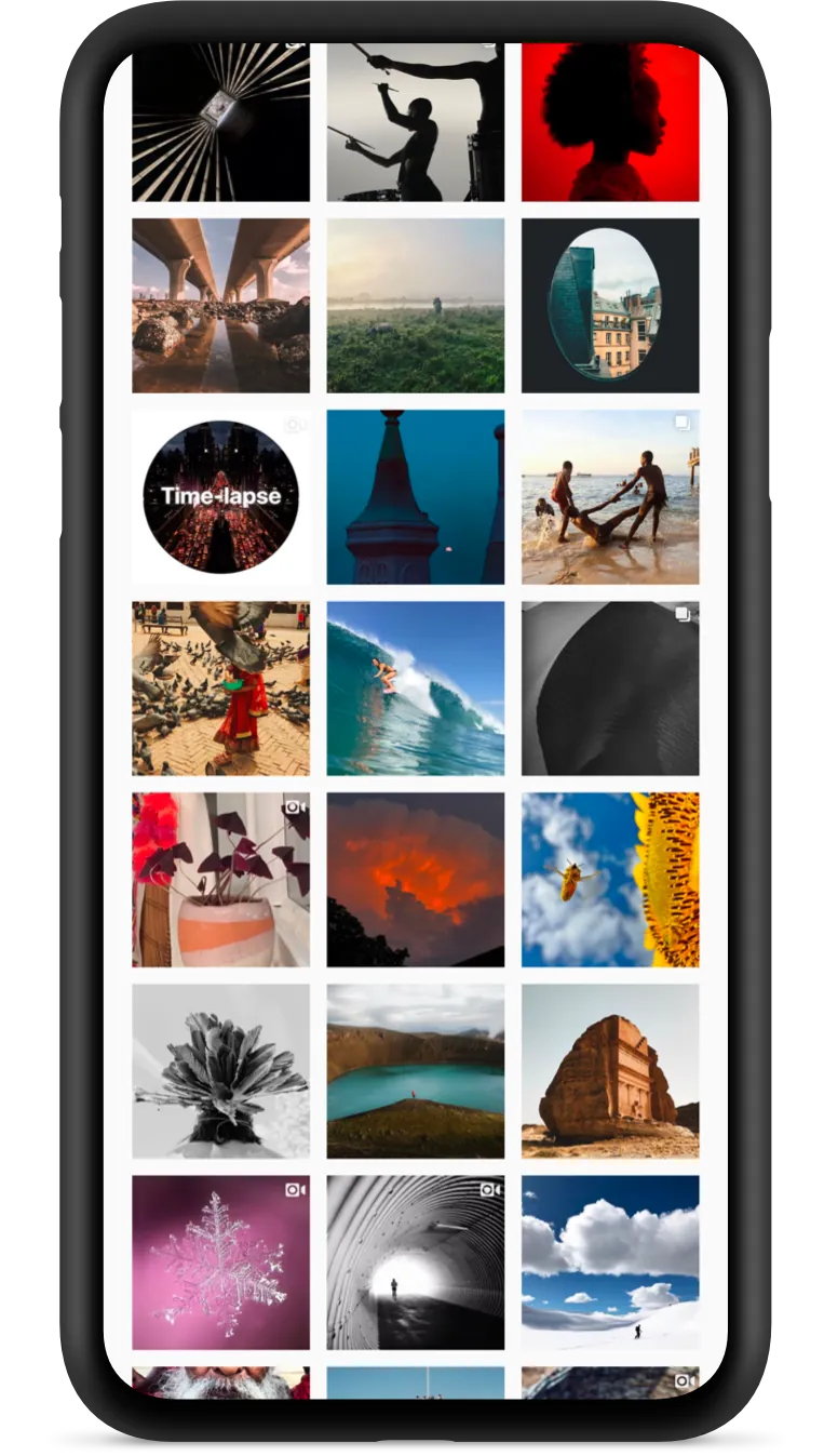 The World Gallery on an iPhone