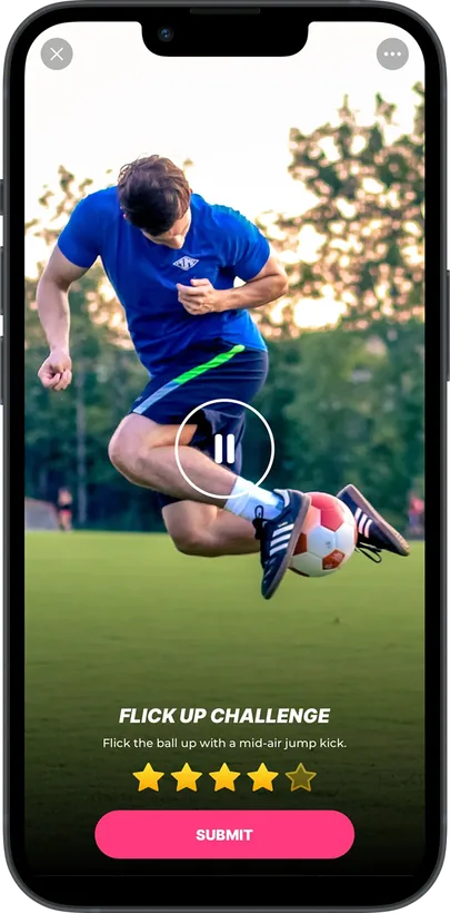 Just Football app — player profile and stats